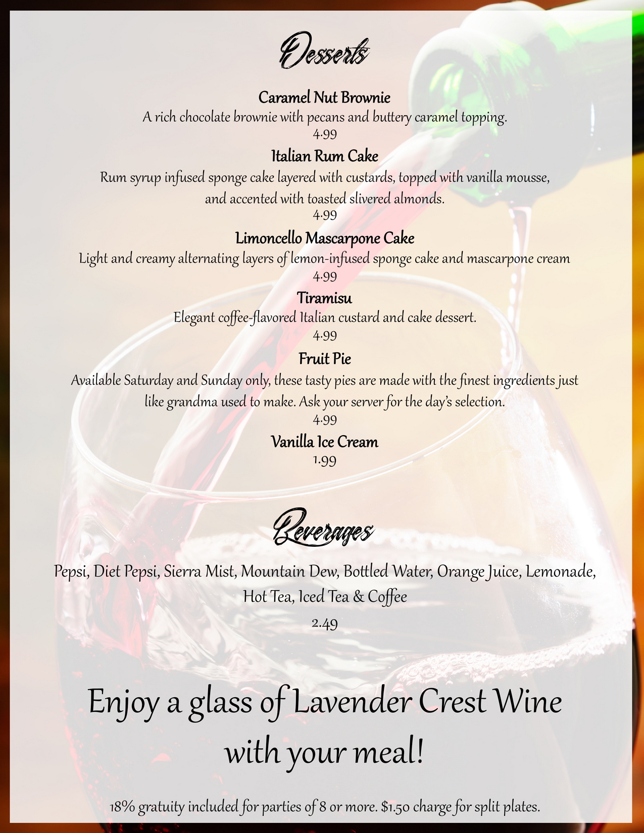 Lunch Restaurant Colona, IL Lavender Crest Winery